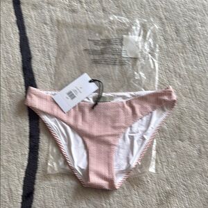 New Onia Pink and White Striped Bikini bottom